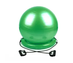 GYM топка с основа и съпротивителни ленти