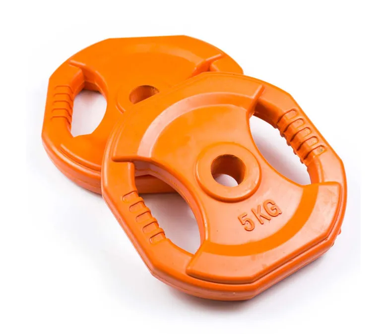 Плоча с тежести с шестоъгълна щанга с 2 отвора за хващане