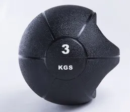 Гумена медицинска топка с удобна текстурирана дръжка