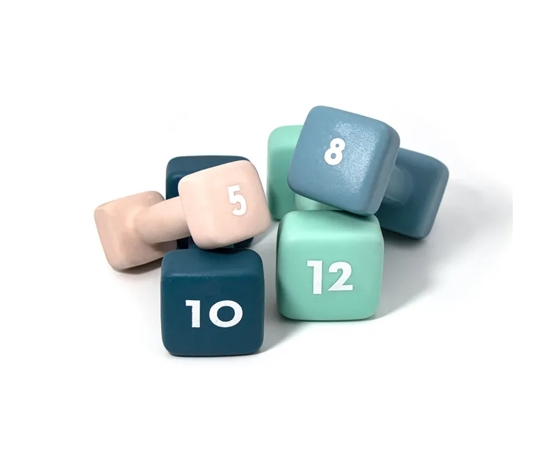 Търговия на едро с цветни неопренови квадратни дъмбели от чугун