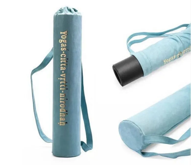 Велурена модна чанта за съхранение на постелка за йога