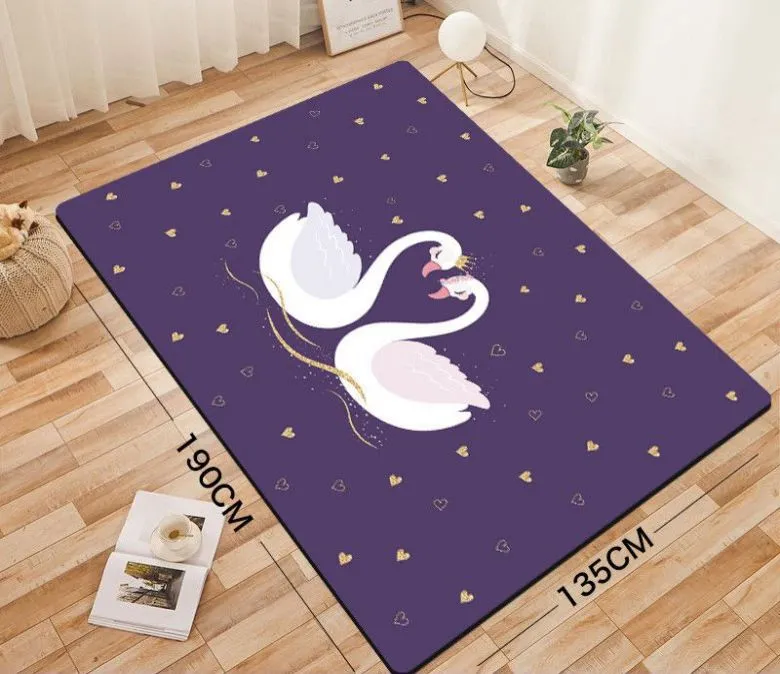 Велурена постелка за йога с пълен печат