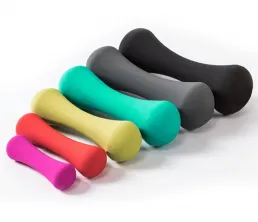 Дъмбел с форма на кост от чугун с PVC покритие за дами