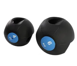 Здрава гумена медицинска топка с двойно захващане