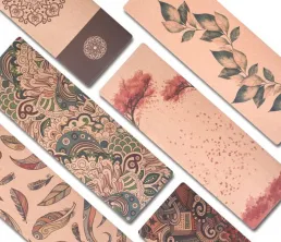 Ботаническа постелка за йога от естествен корк и каучук