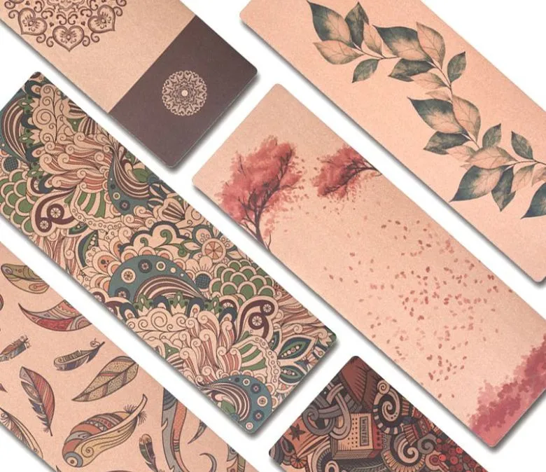 Ботаническа постелка за йога от естествен корк и каучук