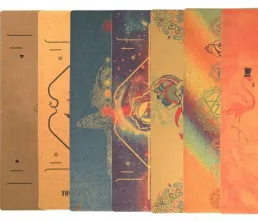 Цветна, екологично чиста коркова постелка за йога TPE