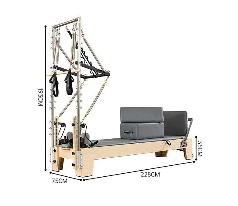 Studio Pilates Maple Reformer с половин трапец