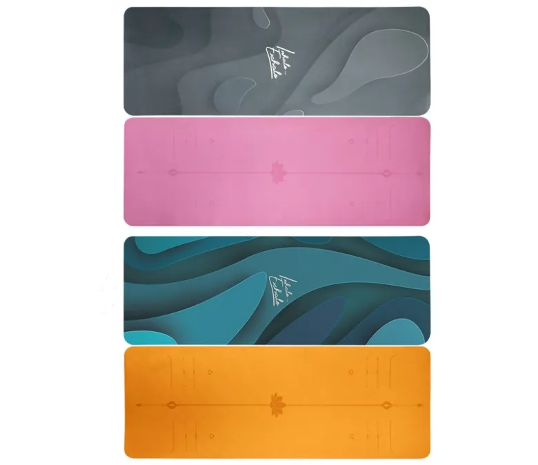 Двустранна постелка за йога с лазерен печат 6 мм