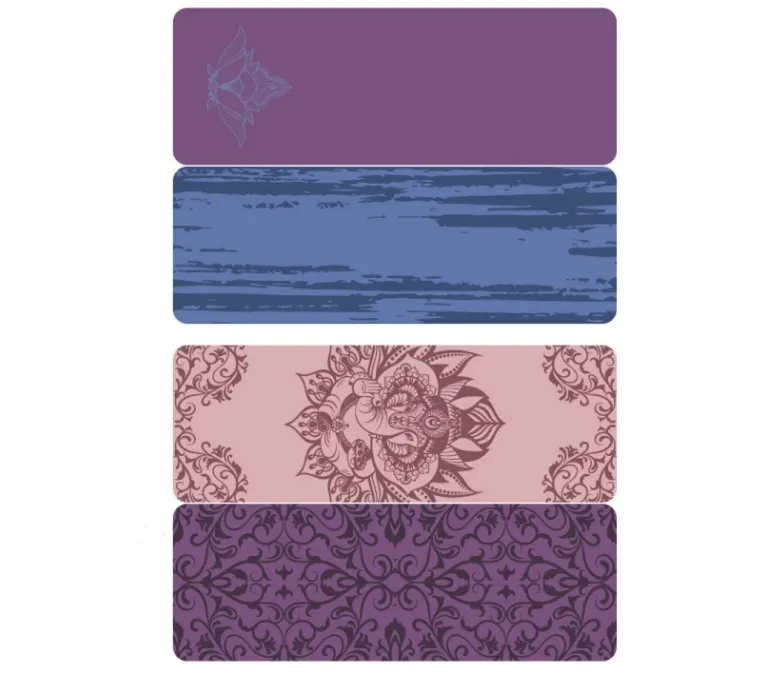 Двустранна постелка за йога с лазерен печат 6 мм