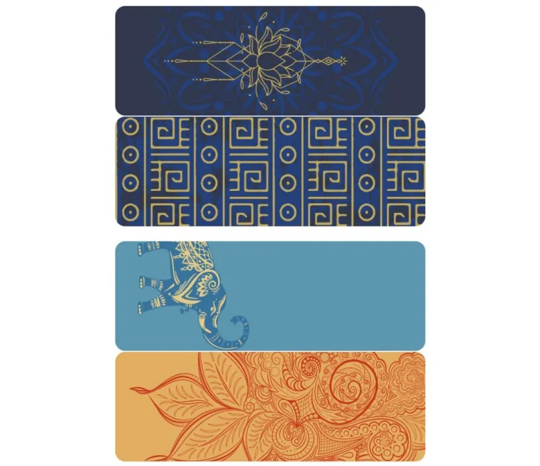 Двустранна постелка за йога с лазерен печат 6 мм