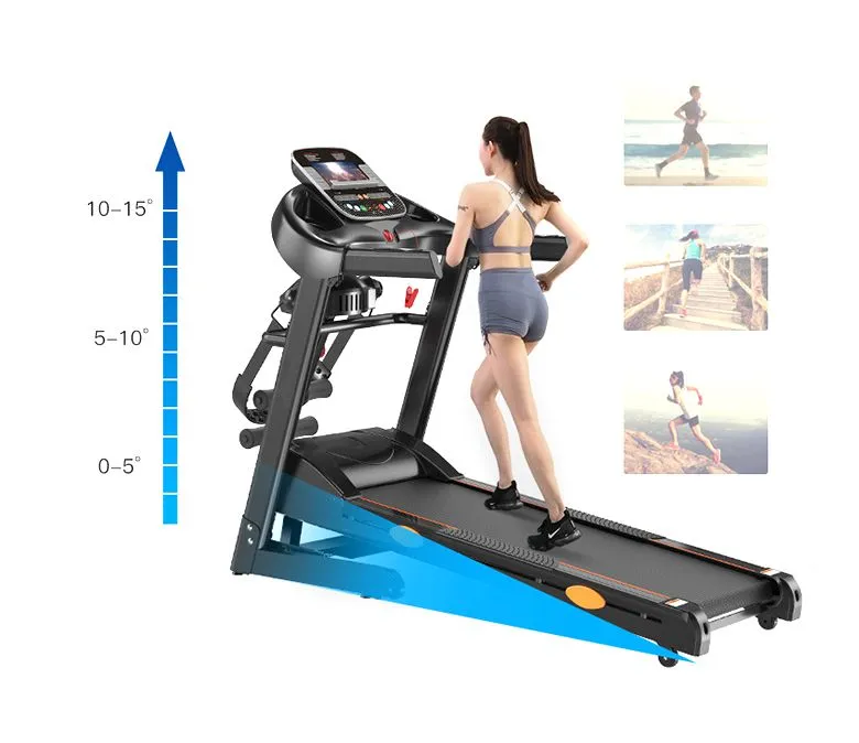 Уред за бягане на закрито, многофункционална сгъваема електрическа бягаща пътека