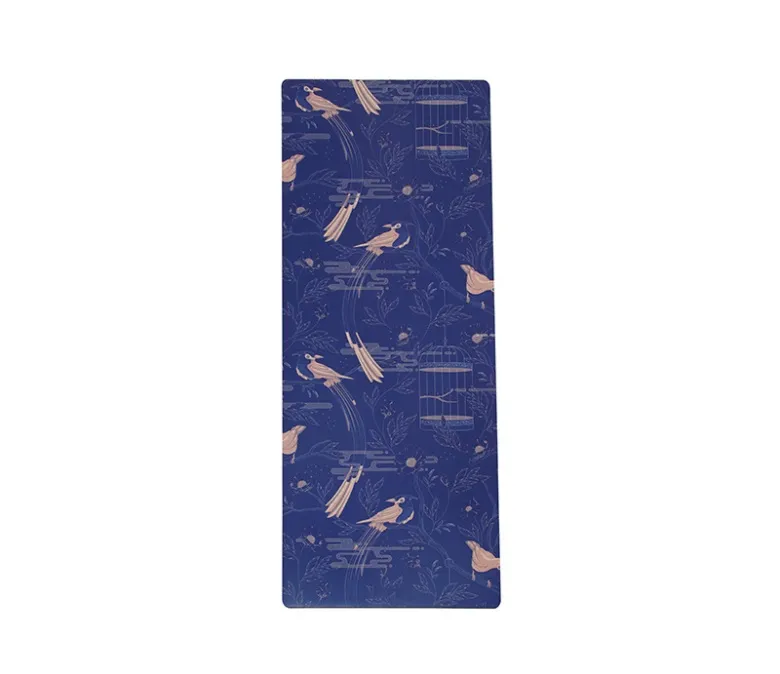 Постелка за йога упражнения от естествен каучук+лен