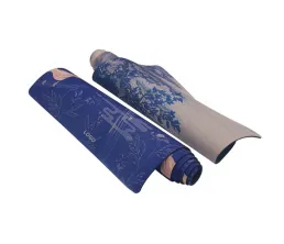 Постелка за йога упражнения от естествен каучук+лен