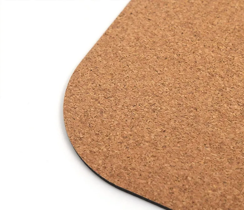 Коркова гумена йога постелка Studio Grade с линии за подравняване