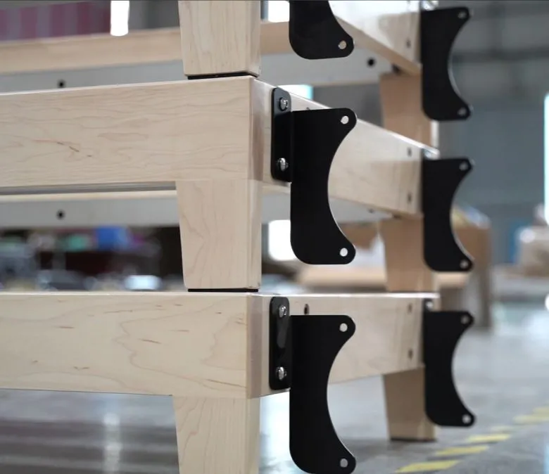 Сгъваем уред за упражнения за пилатес с дървени крака